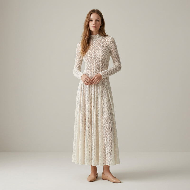 Vestido de encaje para mujer Daisy | Elegante diseño calado, casual y formal