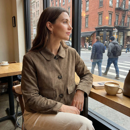 Veste courte pour femmes Aria | Boutonnée devant, col classique