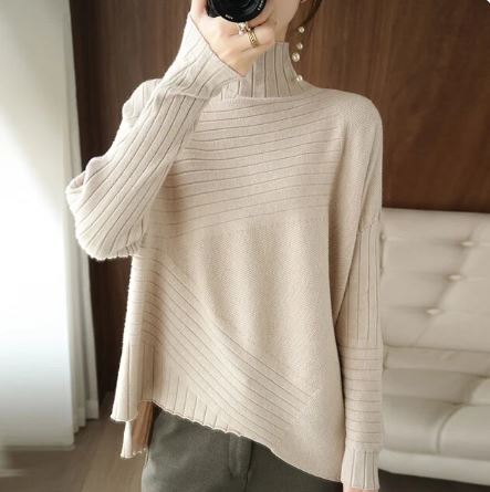 Edith Women's Asymmetric Sweater - back view