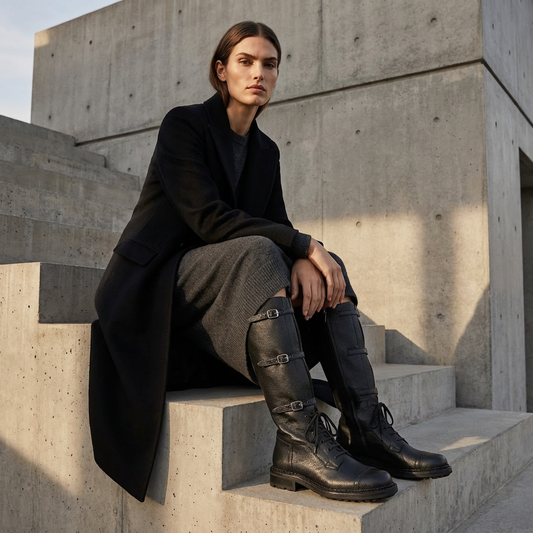 Bottes de chevalier Rita pour femmes | Talon épais, style décontracté