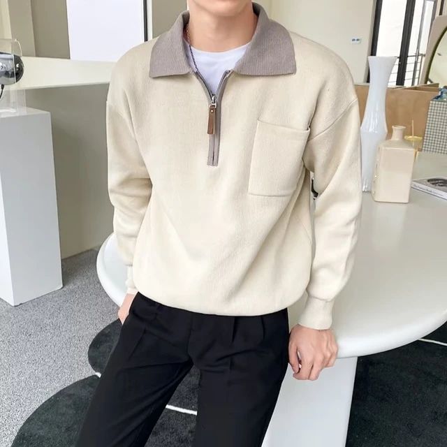 Dorian Men's Sweater - fabric and finish detail