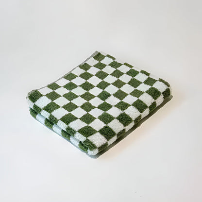 Cotton Towel | Retro Checkered, Textured