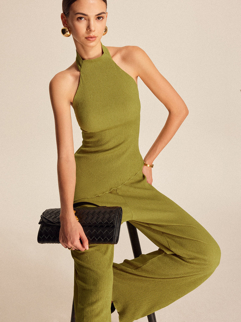 Giselle Women's Trousers | Halter, Backless, Halter Neck