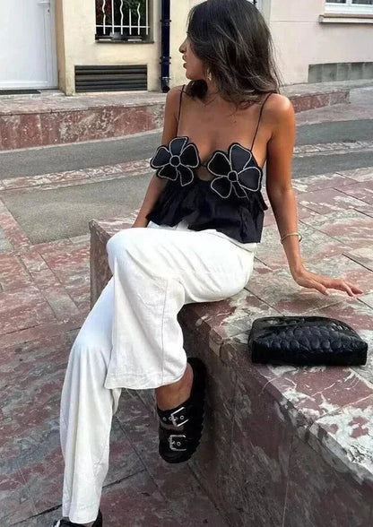 Iris Women's Floral Top - front view