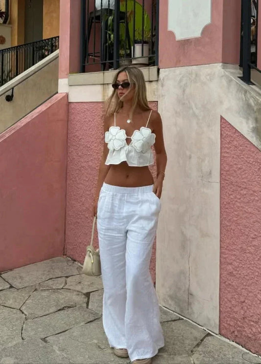 Iris Women's Floral Top - styled view