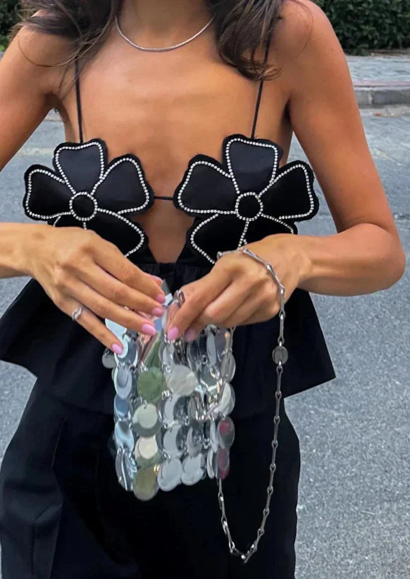 Iris Women's Floral Top - shown in use