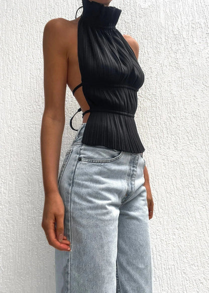 Esme Women's Pleated Top - flat lay