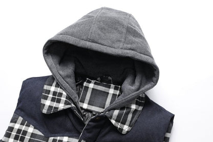 Jasper Men's Plaid Puffer Jacket - front view