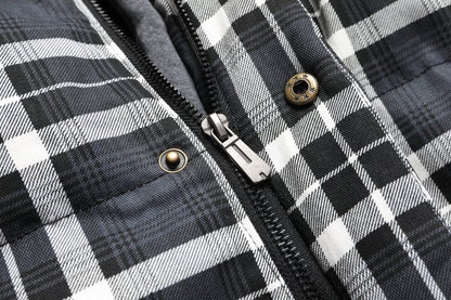 Jasper Men's Plaid Puffer Jacket - styled view