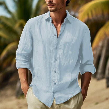Bruno Men's Shirt - fabric and finish detail