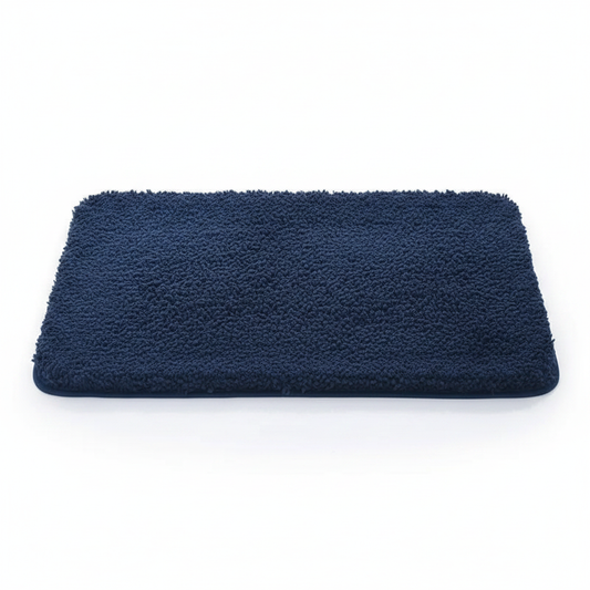 Fur & Plush Bath Rug - Blue
