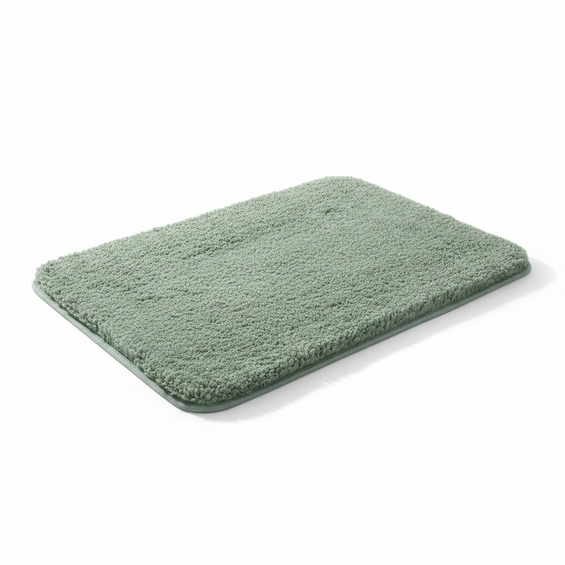 Fur & Plush Bath Rug - Green
