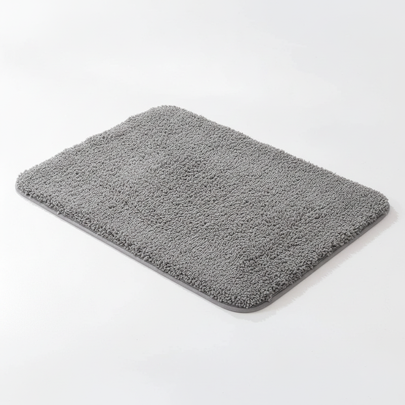 Fur & Plush Bath Rug - Grey