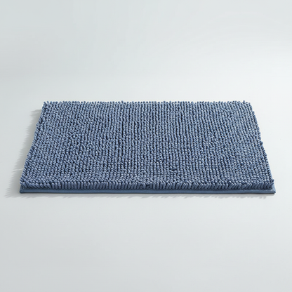 Plush Chenille Bath Mat - Blue