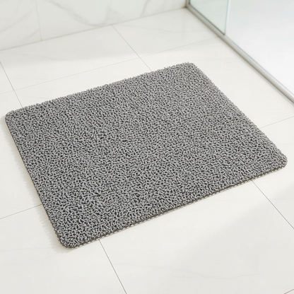 Microban non-slip shower mat in grey, premium product photo