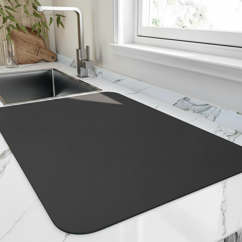 Diatomite Quick-Dry Dish Mat | Highly Absorbent, Fast Drying