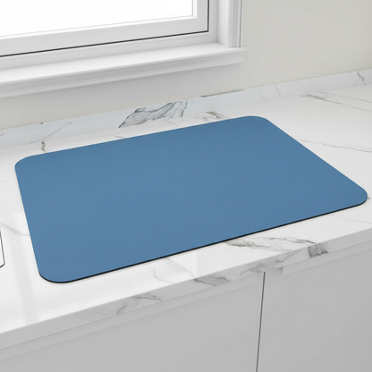 Blue Diatomite Quick-Dry Dish Mat