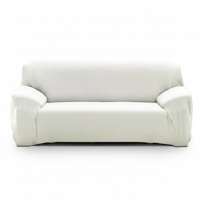 Alabaster expandable couch cover slipcover shown on a sofa - non-slip stretch fit