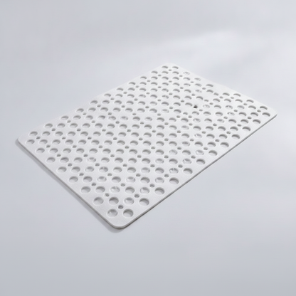 Non-slip antibacterial shower mat, White