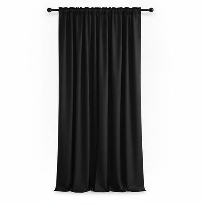 Noiréa thermal blackout curtain panel in Black