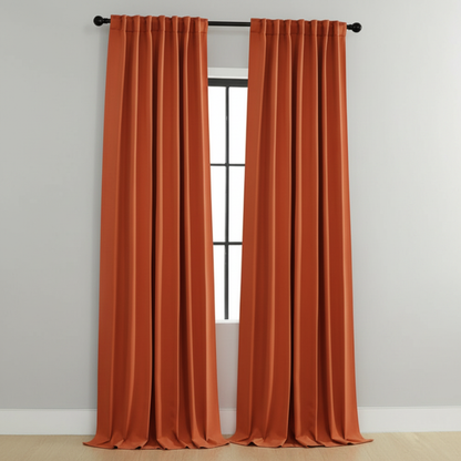 Noiréa thermal blackout curtain panel in Orange