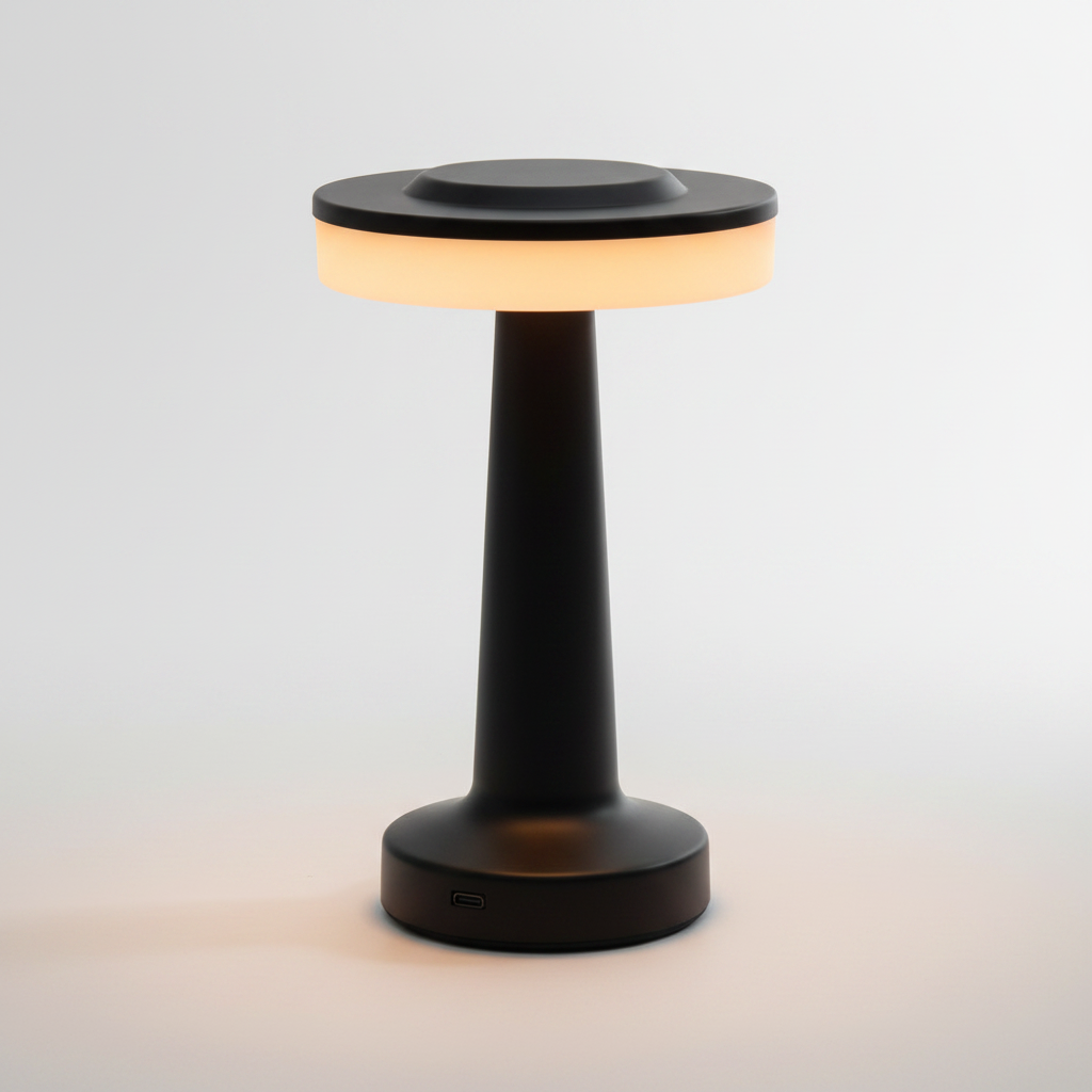 Aura Dome Cordless Table Lamp - Midnight Black