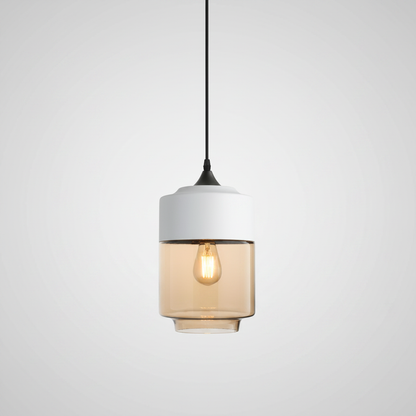 NordicGlow pendant light - White and Amber, Nordic III jar shade