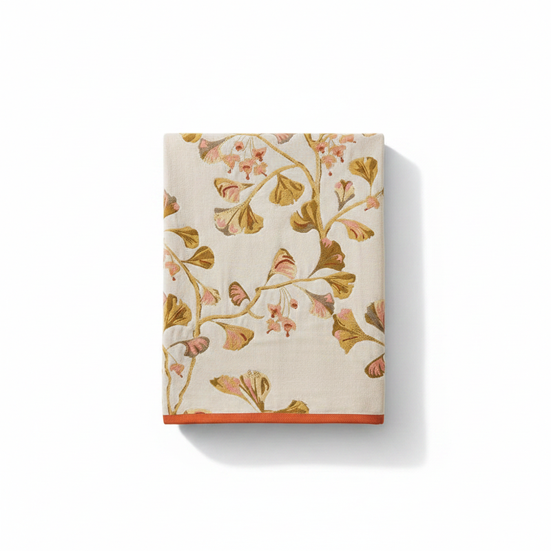 Cotton Gauze Bath Towel | Ginkgo Print, 35