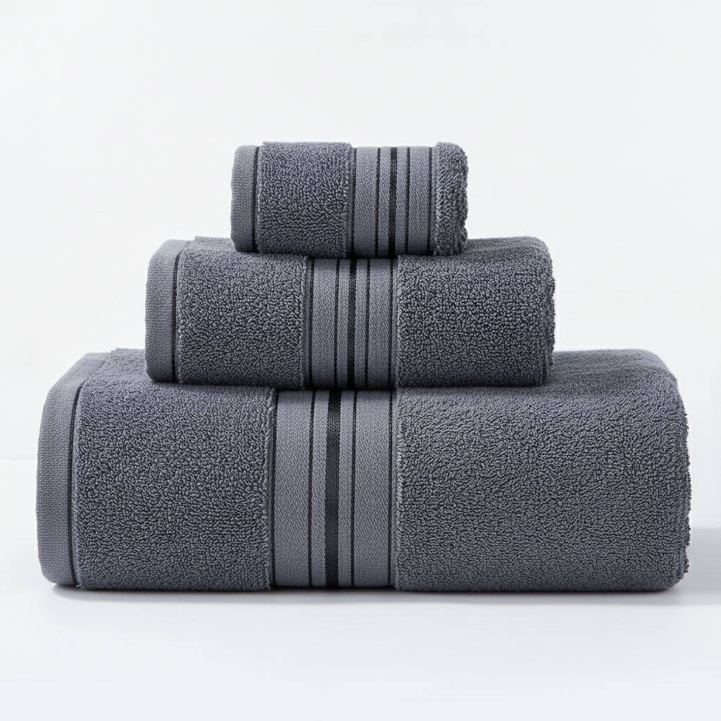 Cloud Comfort towel set dark gray 3 piece