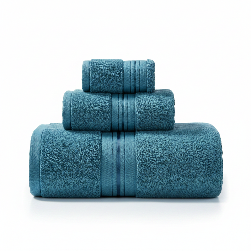 Cloud Comfort towel set blue green 3 piece