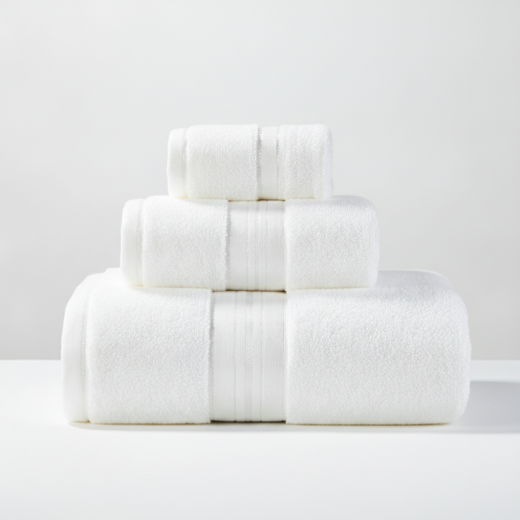 Egyptian Cotton Towel Set 3-Piece - White