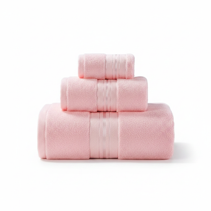 Egyptian Cotton Towel Set 3-Piece - Peachy Pink