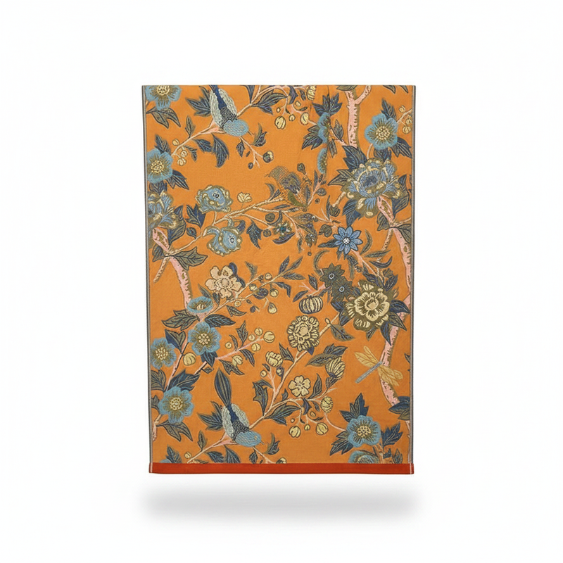 Reversible Cotton Bath Towel | Hibiscus Print