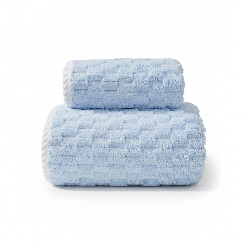 Soft Fleece Towel Set | 2-Piece, Hanging Loop