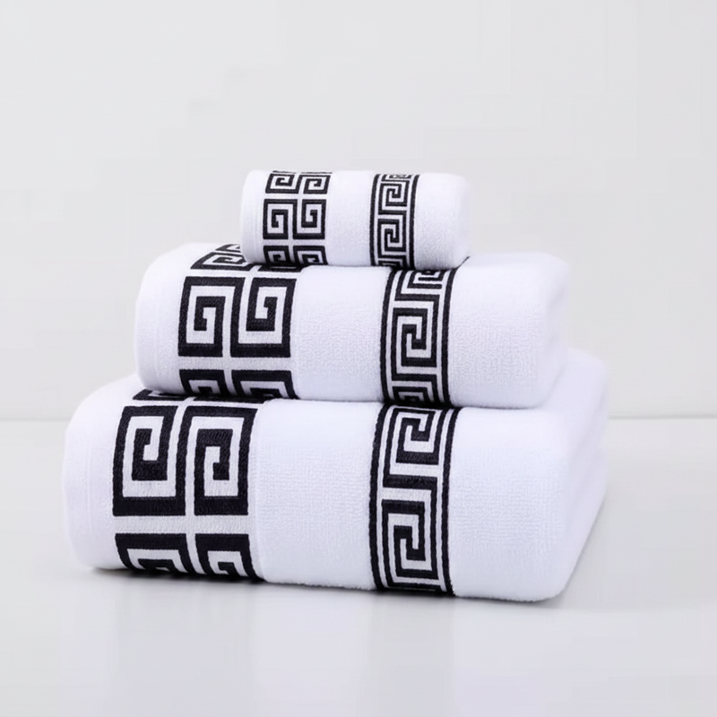 Cotton Towel Set Full Terry 2-Piece - Imperial White