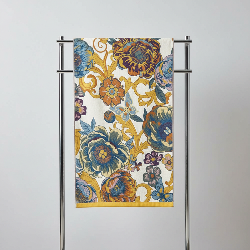 Reversible Cotton Bath Towel | Blooming Floral