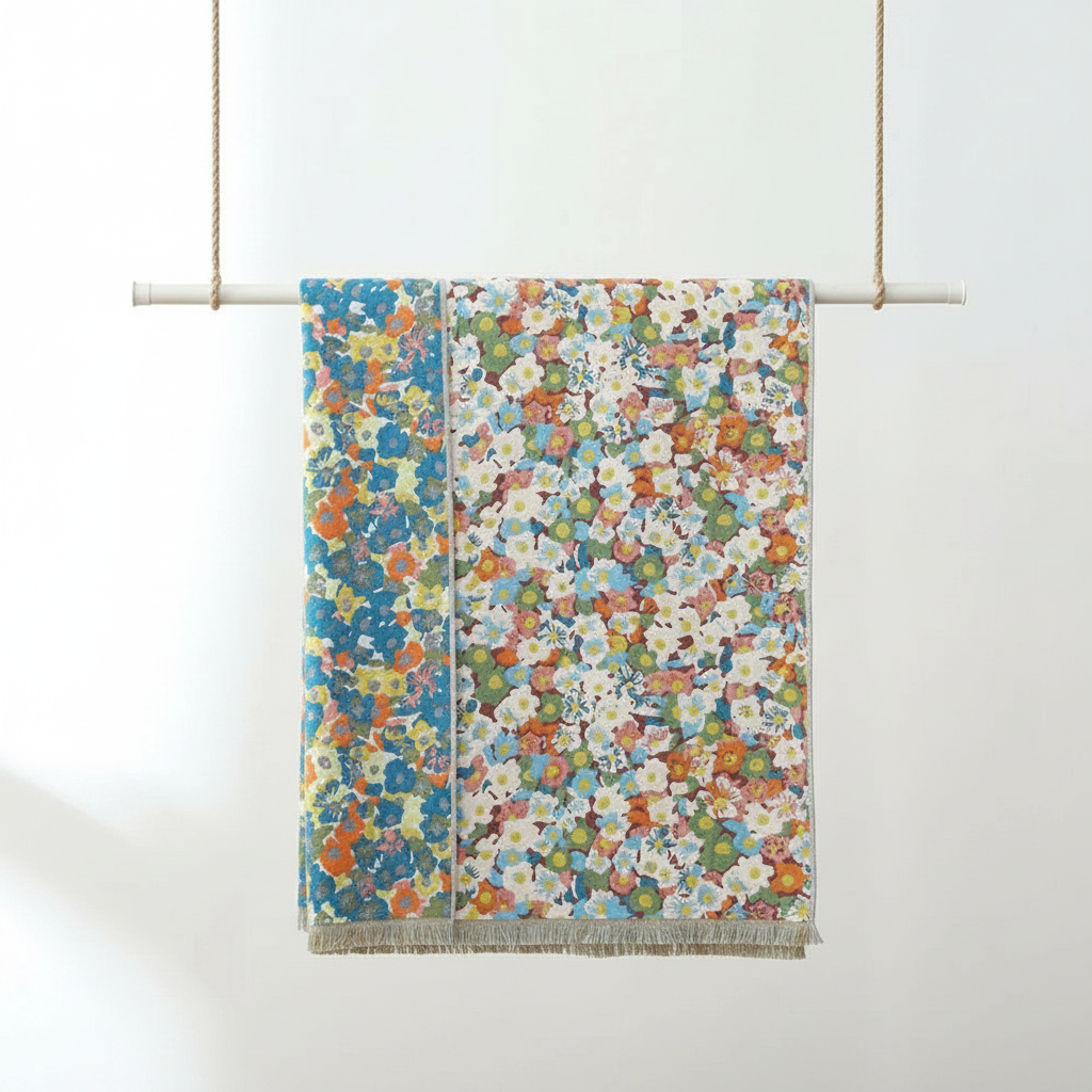 Reversible Cotton Bath Towel | Colorful Print