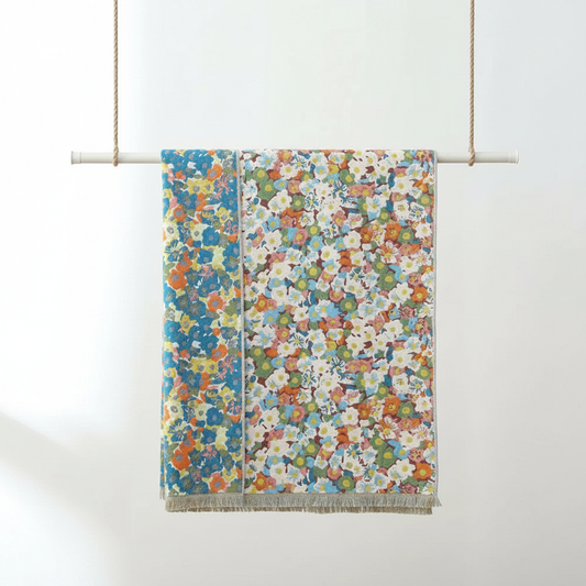 Reversible Cotton Bath Towel | Colorful Print