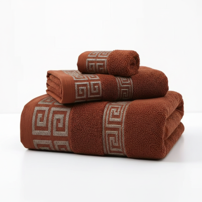 Cotton Towel Set Full Terry 2-Piece - Terra Bronze