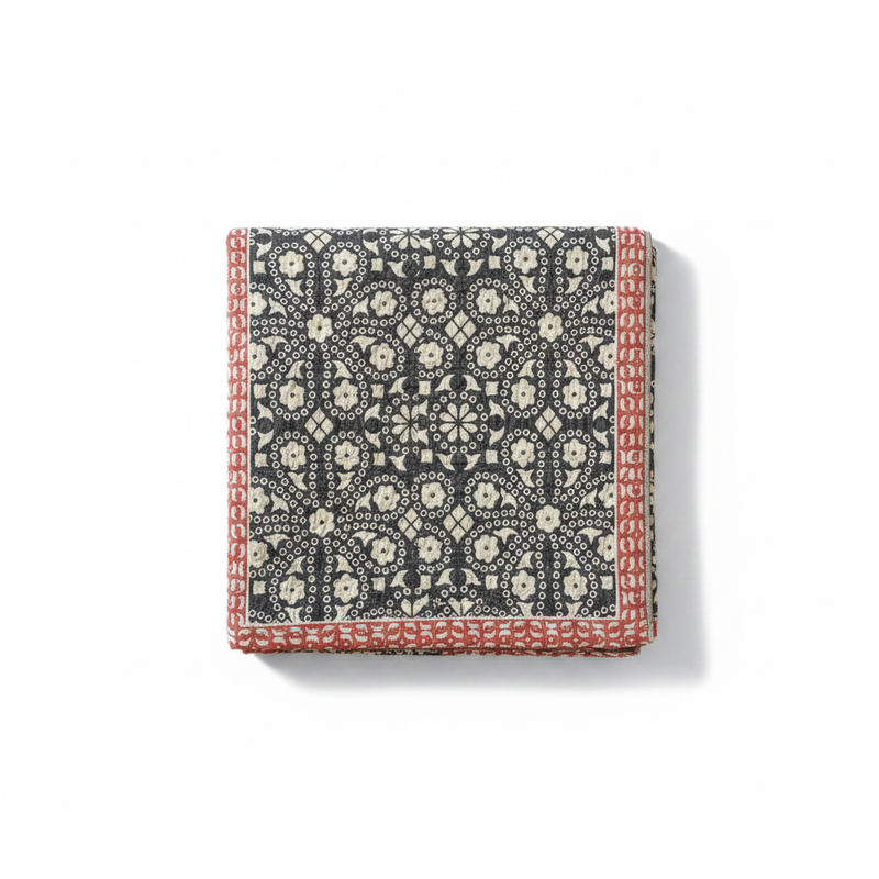 Patterned Cotton Bath Towel Midnight Garden