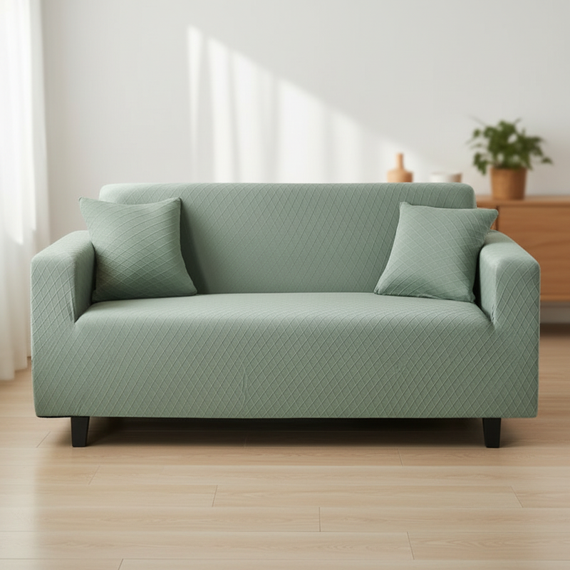 Wide Jacquard Couch Cover | Non-Slip Slipcover, Soft Micro-Fabric