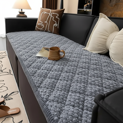 Pet-Proof Quilted Sofa Cover - Gray Ease
