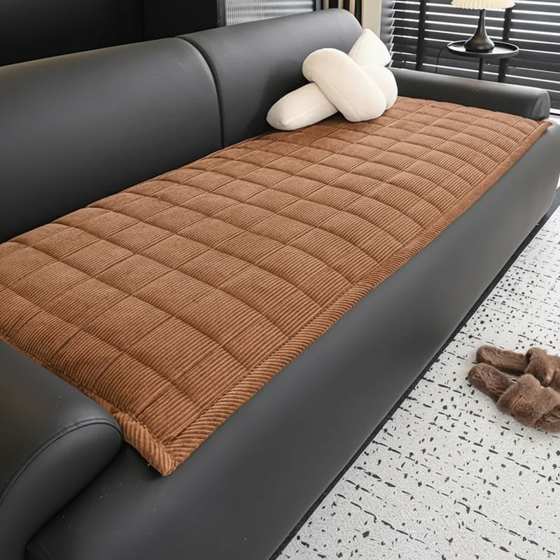 Metro Line Couch Cover Mat - Chestnut Haze