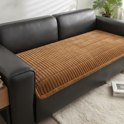 Cozy Quilted Couch Cushion Protector - Golden Amber