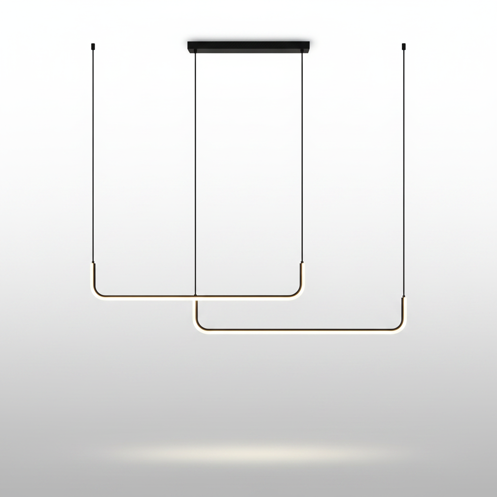 DumontLight black linear pendant studio packshot
