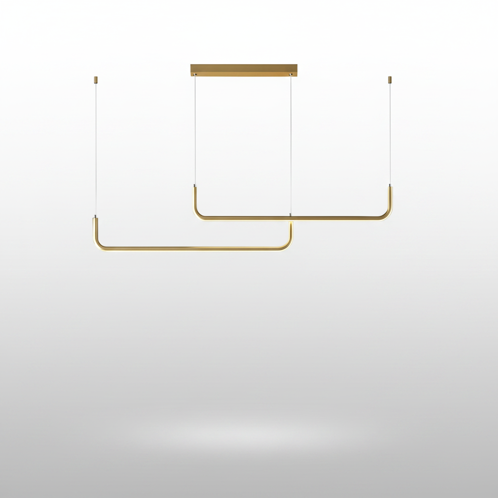 DumontLight gold linear pendant studio packshot