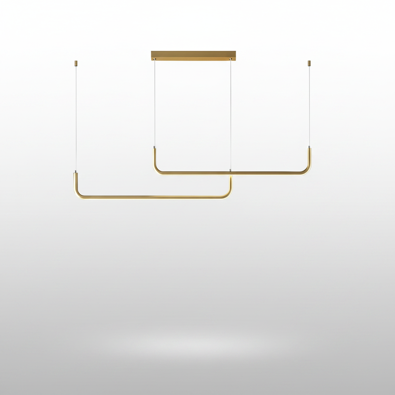 DumontLight gold linear pendant studio packshot