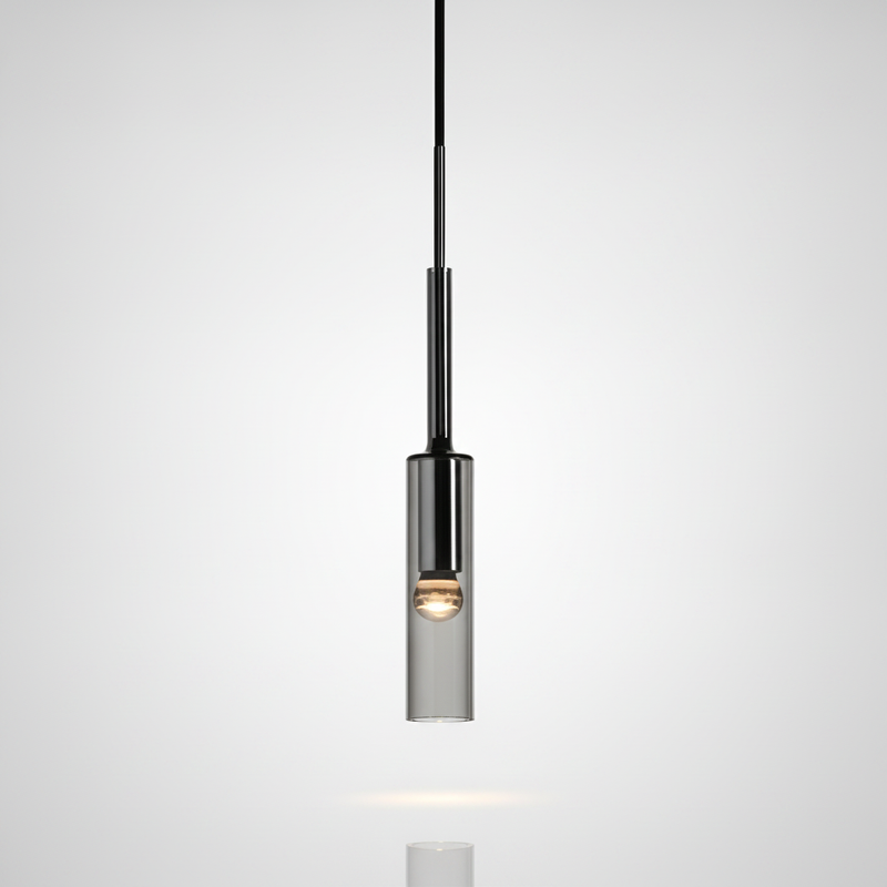 ObsidianGlow | Sleek Black Glass Kitchen Pendant Lighting Fixture