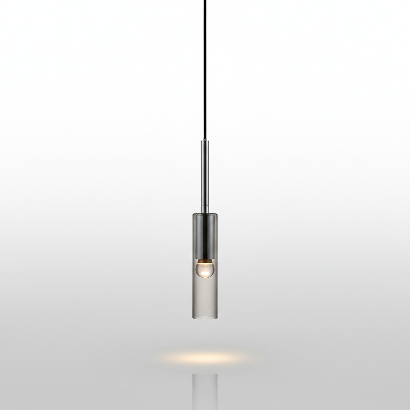 Abacus Pendant Light | Smoked Glass Cylinder, Modern Statement Piece