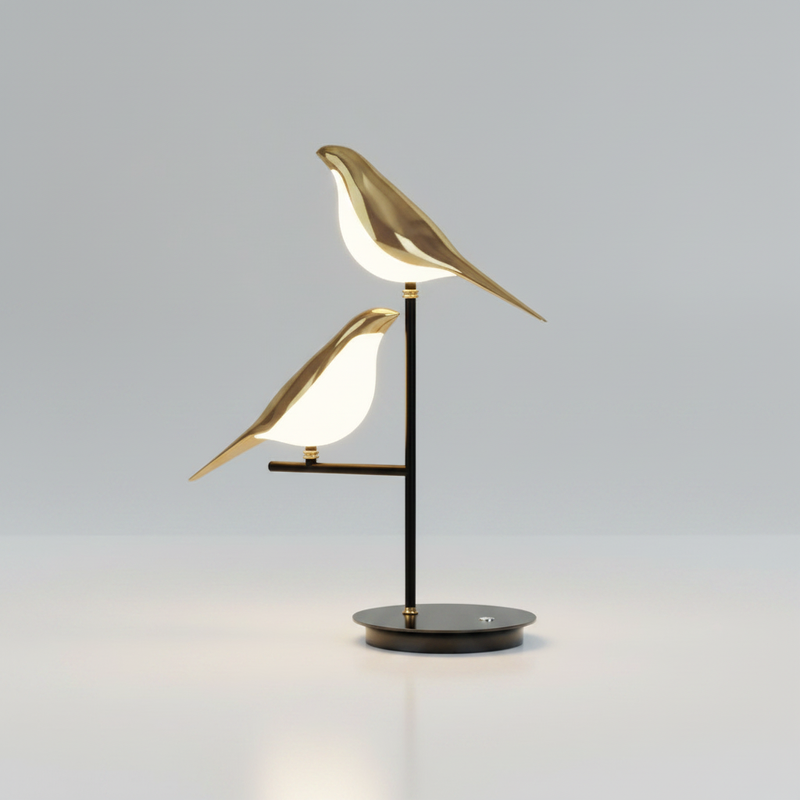AureliaGlow | Elegant Modern Nordic Gold Bird LED Table Lamp